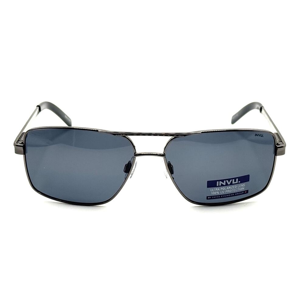 INVU POLARIZED 220-C1 DARK SILVER EYEGLASSES SUNGLASSES FRAMES 61-15-133